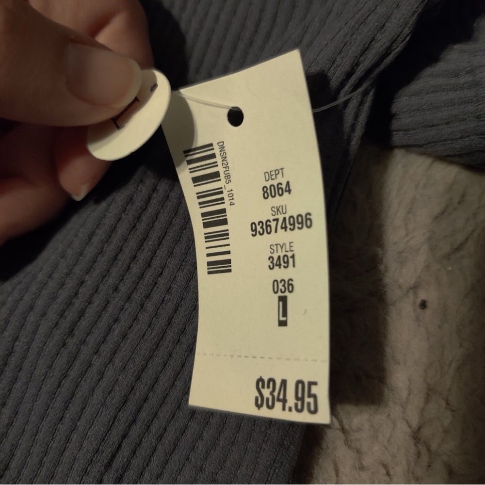 Aeropostale Seriously Soft Seamless Snap Henley Dark Gray Crop Top - Picture 2 of 6